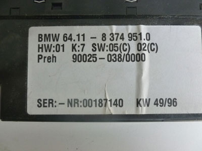 1997 BMW 528i E39 - Climate Controller AC Heater Controls  641183749517